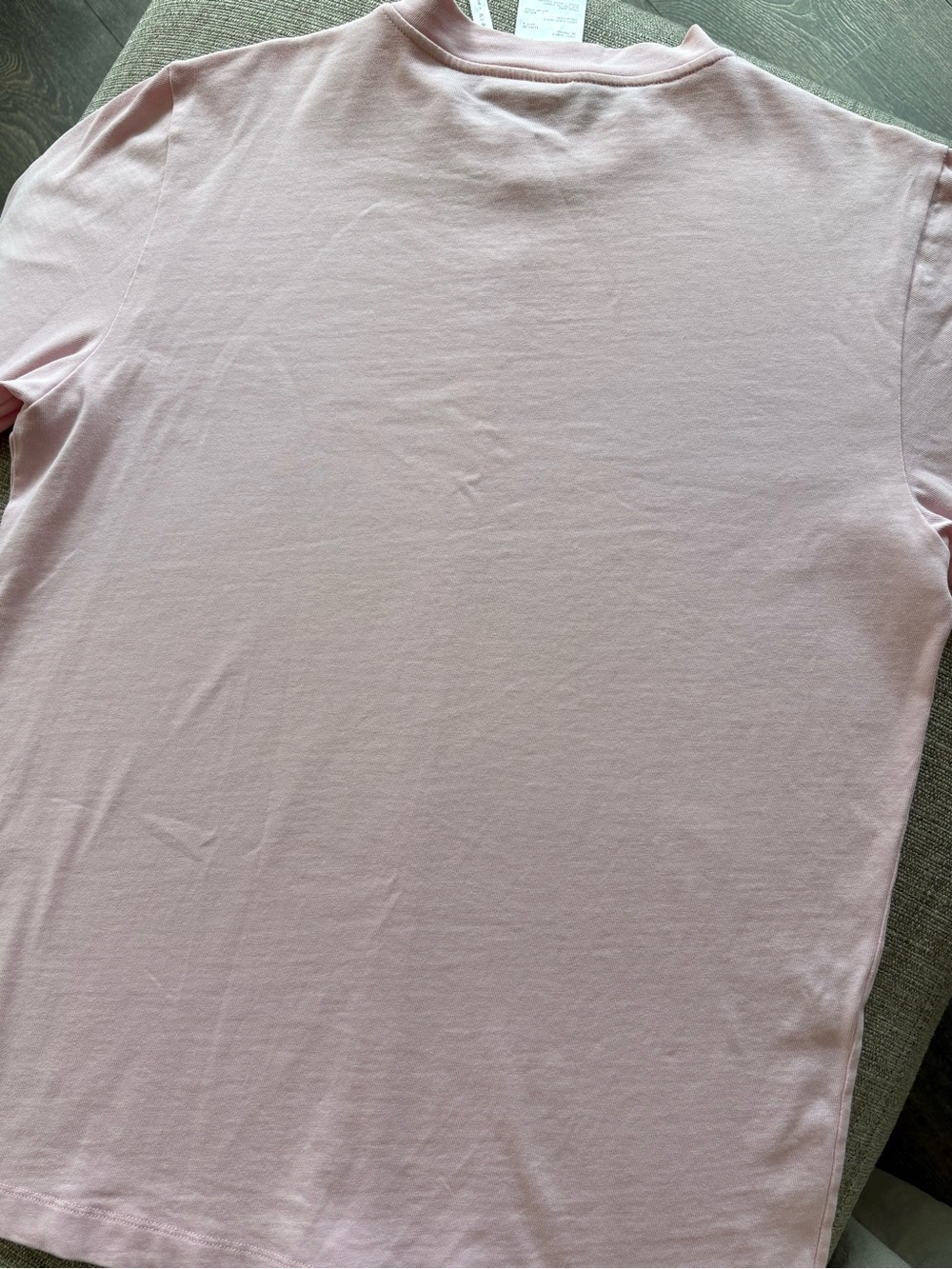 Helmut Lang Pale Pink Logo Tag Tee - Picture 4 of 5